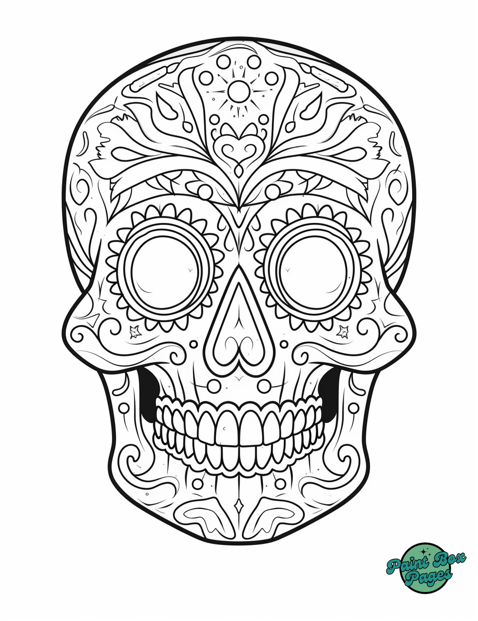 28 Cinco De Mayo Traditional Skull Coloring Pages