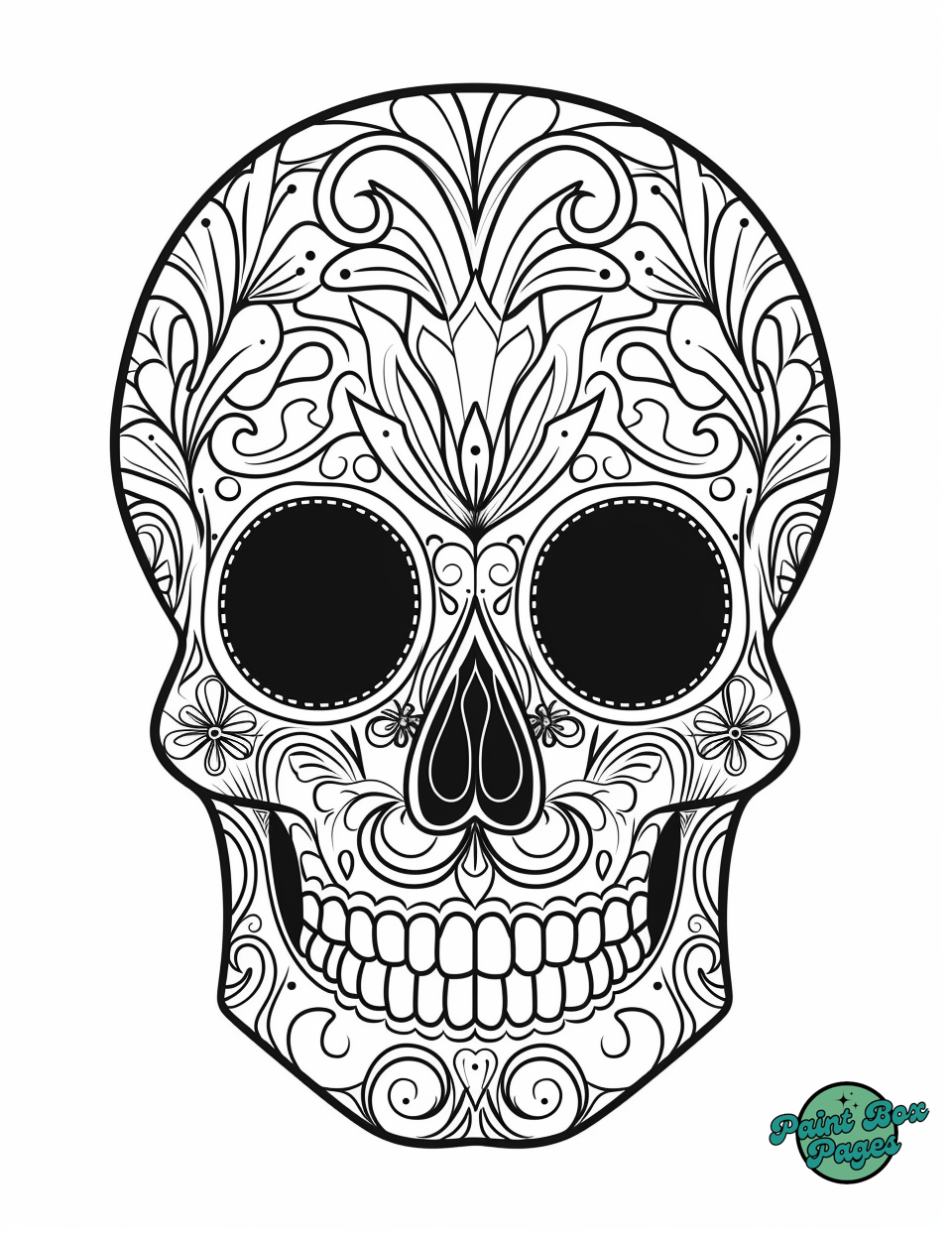28 Cinco De Mayo Traditional Skull Coloring Pages