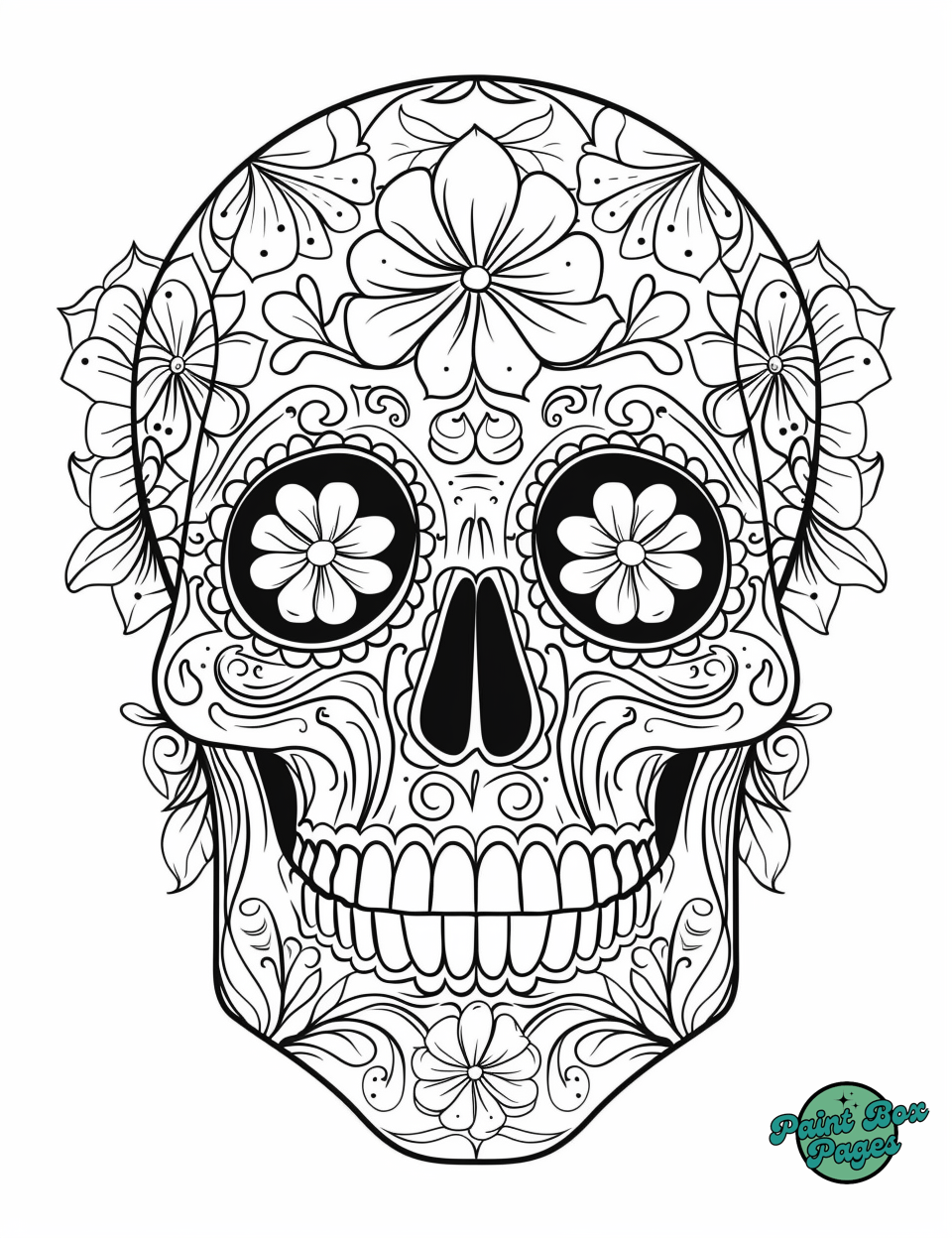 28 Cinco De Mayo Traditional Skull Coloring Pages