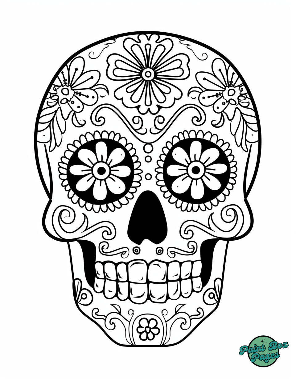 28 Cinco De Mayo Traditional Skull Coloring Pages