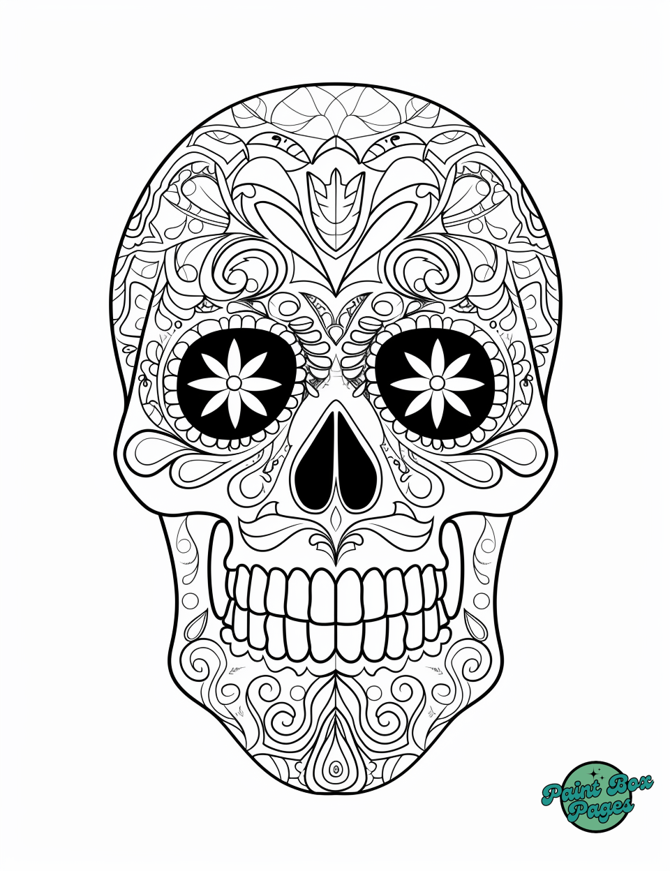 30 Cinco De Mayo Detailed Skull Coloring Pages