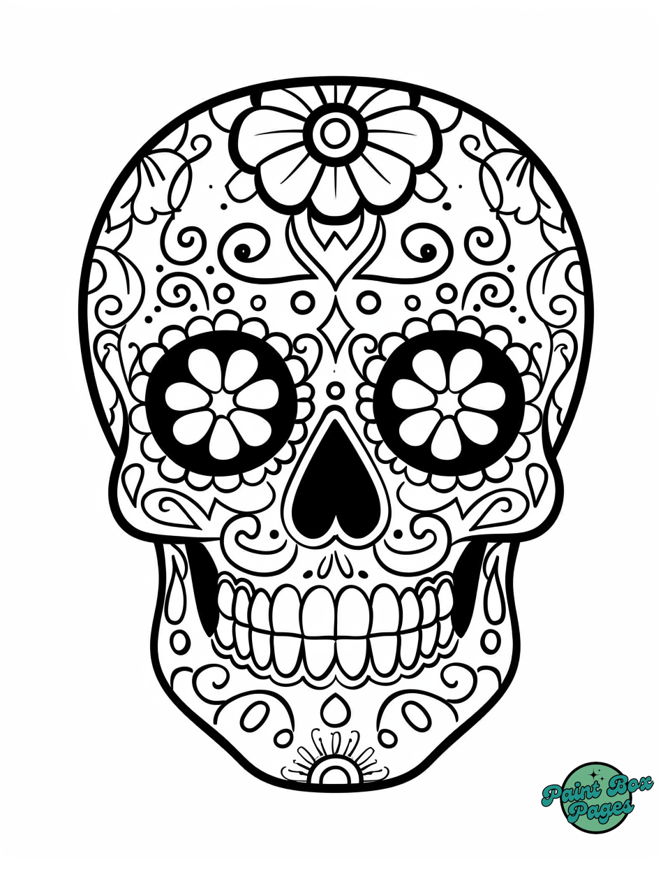 30 Cinco De Mayo Detailed Skull Coloring Pages