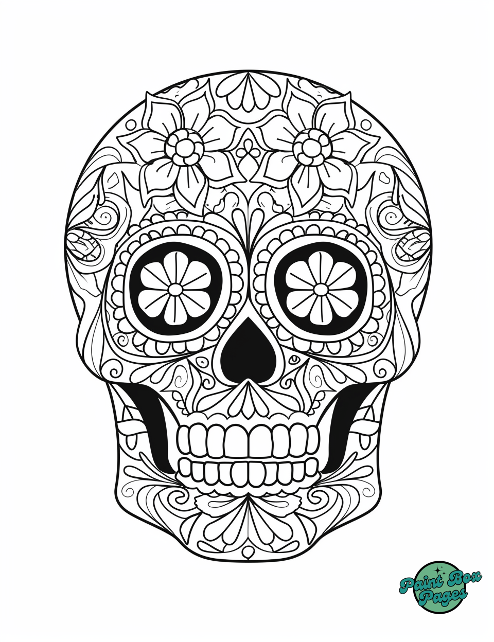 30 Cinco De Mayo Detailed Skull Coloring Pages