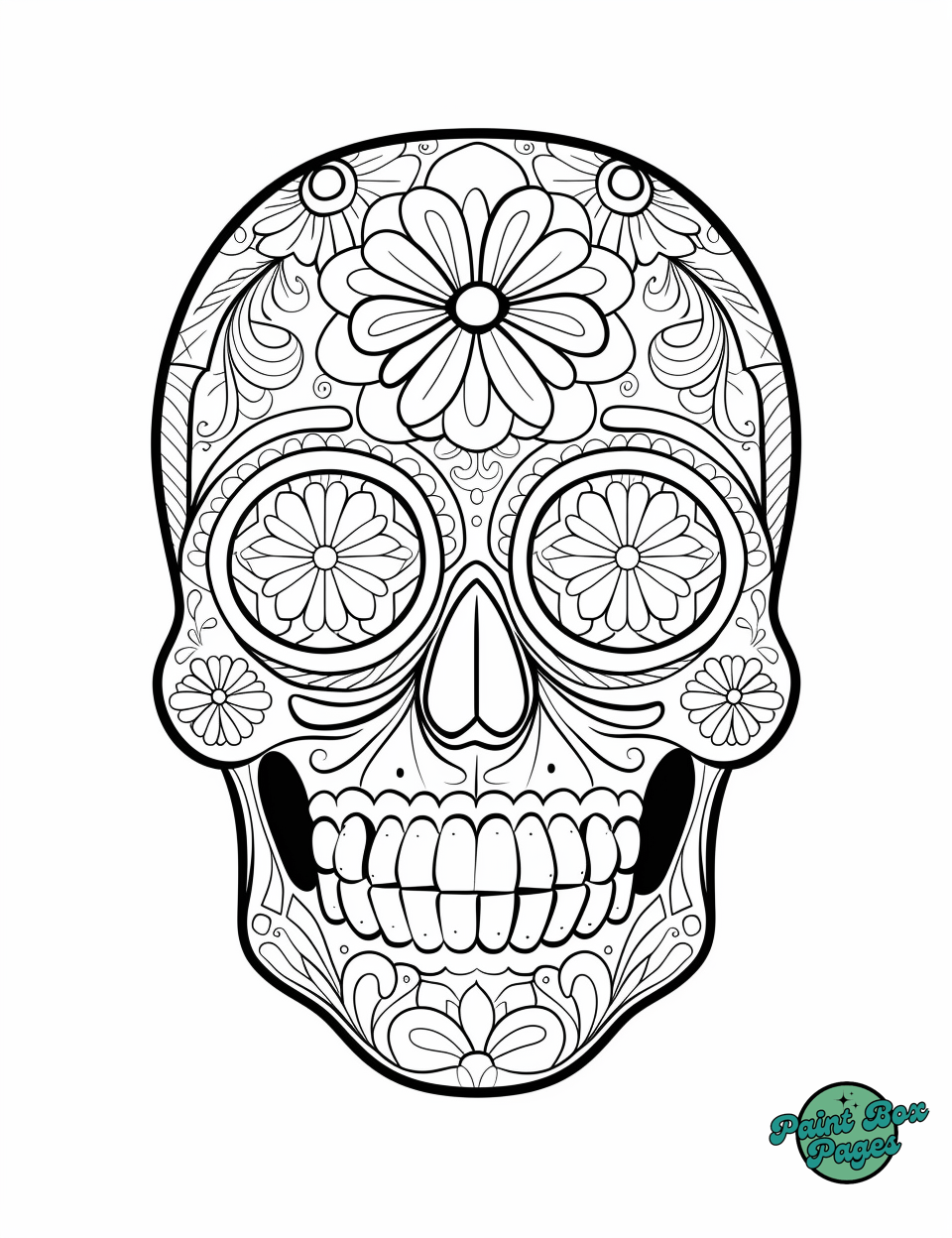 26 Cinco De Mayo Artistic Skull Coloring Pages