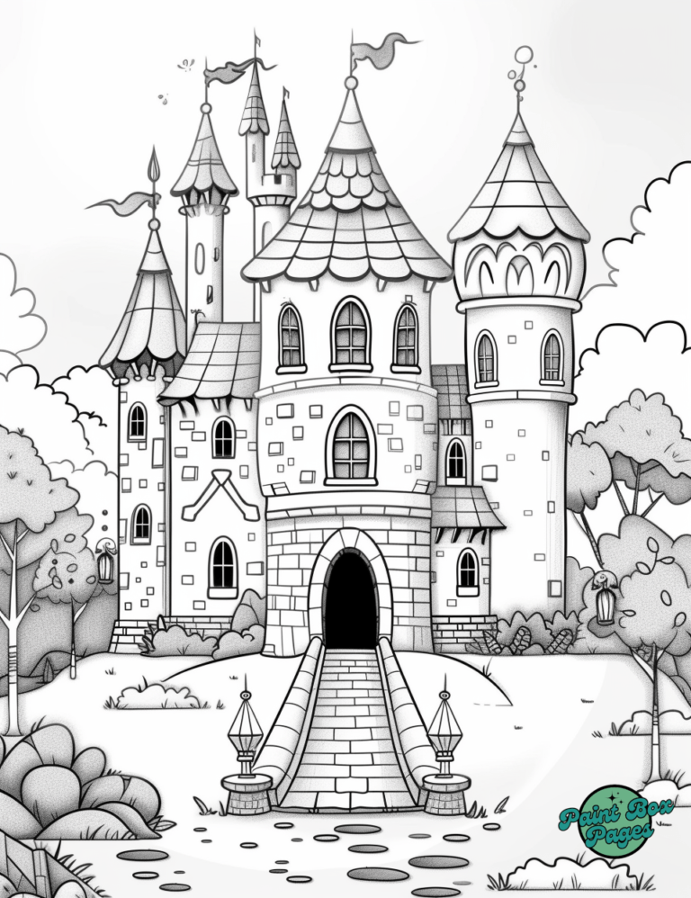 31 Easy Fairy Castle Coloring Pages
